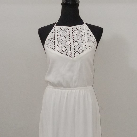 Lulus Dashing Dame White floral islet dress. - Picture 5 of 11